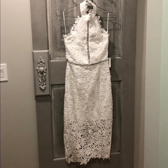 🎉HP🎉 ✨NEW✨ Lulus Divine White Lace Midi Dress - Picture 3 of 3